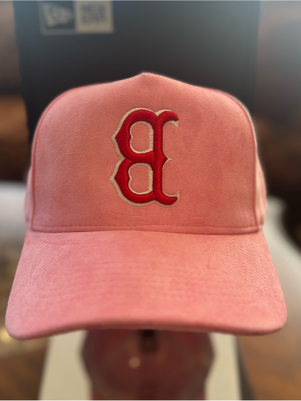 Boston Red Sox All Pink Suede SnapBack Hat